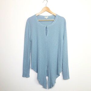 Dylan Blue waffle knit, Furman long sleeve top